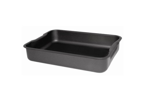  Vogue Aluminum black roasting pan 37x26.5cm 