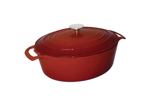  Vogue Plat à rôtir ovale rouge | 6 litres 