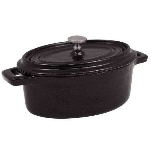  Vogue Cast Iron Mini Casserole Oval 9.4x15.5cm 