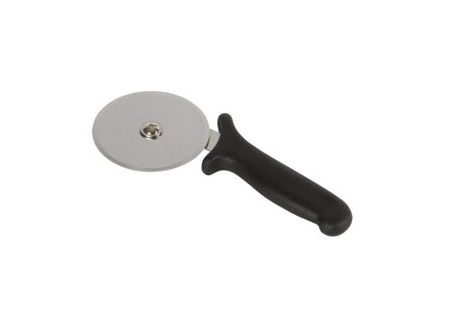  HorecaTraders Roulette à pizza en acier inoxydable noir | Lame de 10 cm 