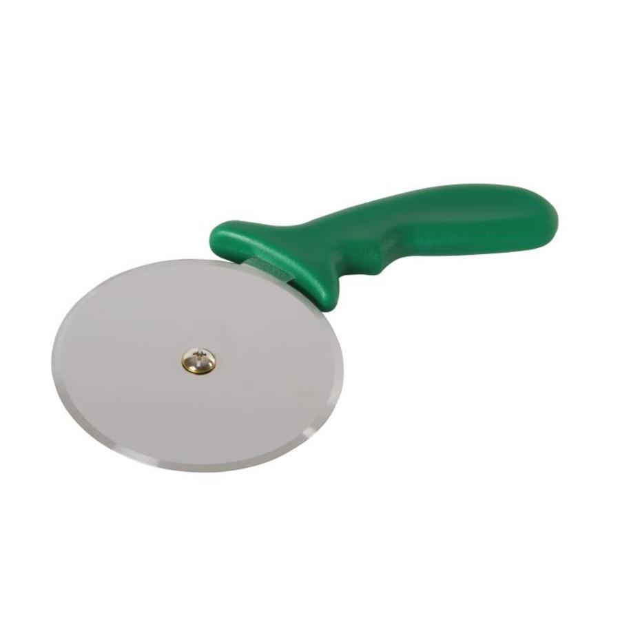 Pizzaradschneider aus Edelstahl, Grün | 10 CM