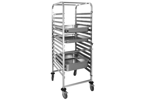  Vogue Chariot à étagères GN | 15 x GN 2/1 | 65 x 53 cm 