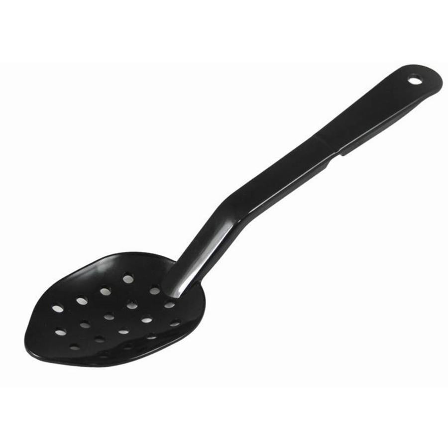 Serving spoon with holes black 27cm