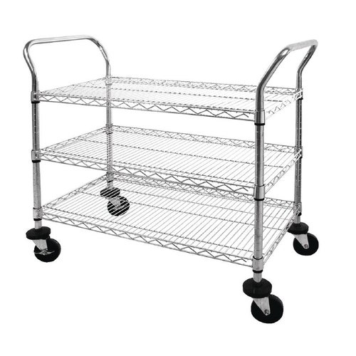  Vogue Chariot de service | 3 feuilles | 96(h)x91x45 cm 