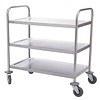 Vogue Horeca Serving trolley stainless steel 3 trays