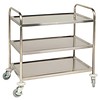 Vogue Professional Stainless Steel Serving Trolley | 3 Sheets | 85(h)x81x45 cm