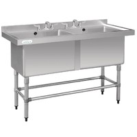 Stainless Steel Sink | Double sink | 141x60x90 cm