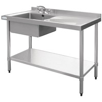 Stainless Steel Sink | Sink Left | 100x60x90 cm