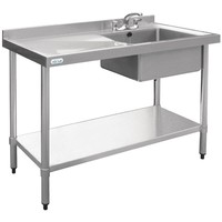 Stainless steel sink | Sink Right | 100x60x90 cm