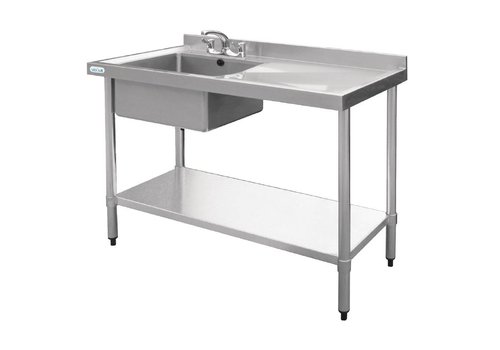  Vogue Stainless steel Catering sink | sink left | 120x60x90 cm 