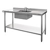 Inox Spoelwerktafel | Spoelbak Midden | 150x60x90 cm