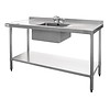 Vogue Stainless steel sink table | Sink Middle | 150x60x90 cm