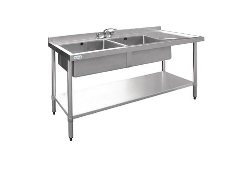  Vogue Stainless steel sink | 2 Bins Left | 150x60x90 cm 