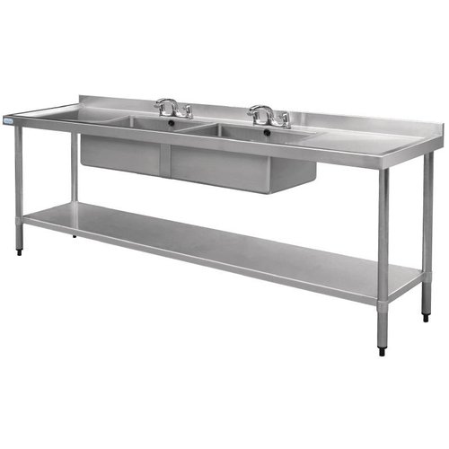  Vogue Stainless Steel Sink | Double Sink | 240x60x90 cm 