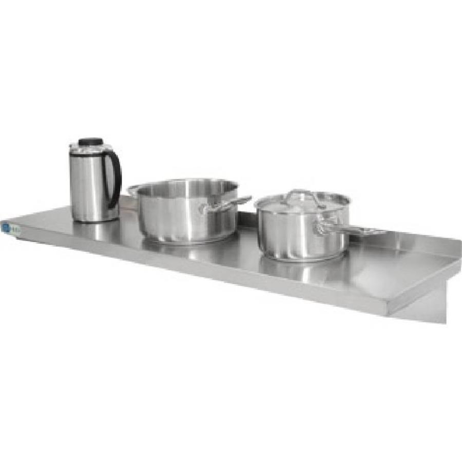 Stainless steel wall shelf 120 x 30 cm