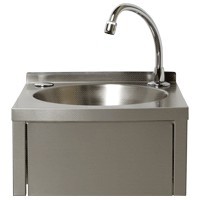 Freihändiges Waschbecken aus Edelstahl