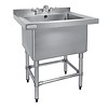 Vogue Stainless steel sink 1 bowl 77x60 cm | Heavy Material