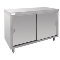 Stainless steel chest of drawers with sliding doors | 120x60x (H) 90cm