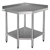 Vogue Stainless steel work table corner model 80 (b) x90 (h) x60 (d) cm