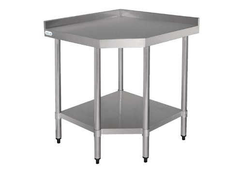  Vogue Table de travail d'angle en acier inoxydable 80(l)x90(h)x60(p)cm 