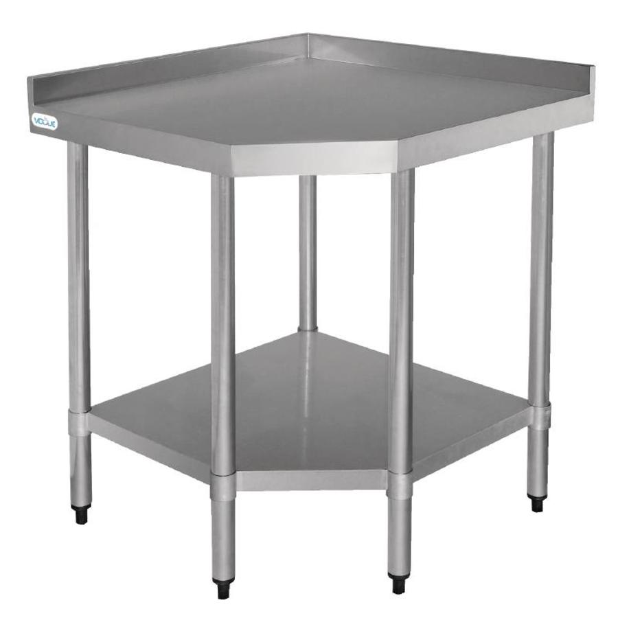 Edelstahl-Arbeitstisch Eckmodell 80(B)x90(H)x60(T)cm
