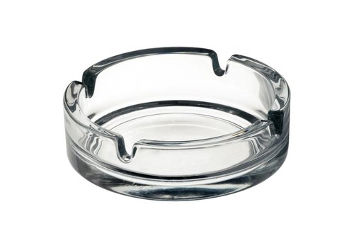  HorecaTraders Glass Ashtray Stackable ø 11cm (24 pieces) 