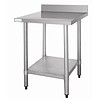 Vogue Table de travail en acier inoxydable avec dosseret 60(l)x90(h)x60(p)cm