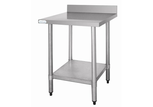  Vogue Stainless steel work table with backstand 60 (b) x90 (h) x60 (d) cm 