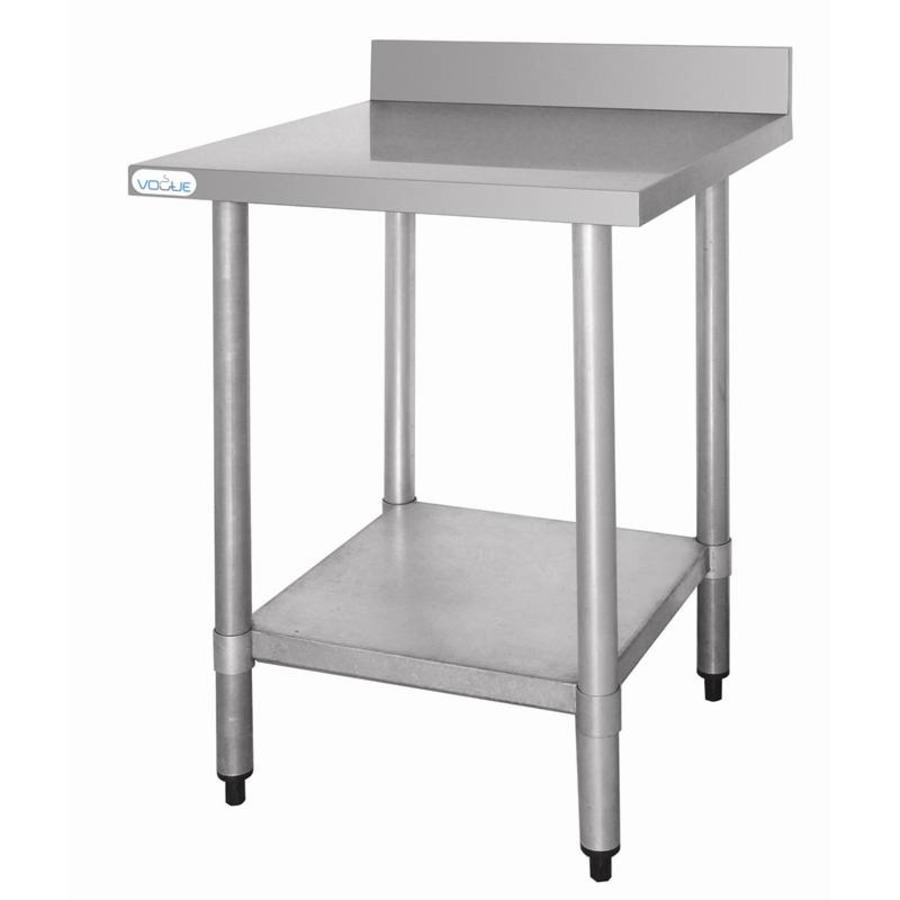 Edelstahl-Arbeitstisch mit Spritzschutz 60(B)x90(H)x60(T)cm