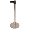 Bolero Stainless steel barrier post with retractable black strap