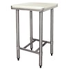 Vogue Stainless steel work table with cutting blade