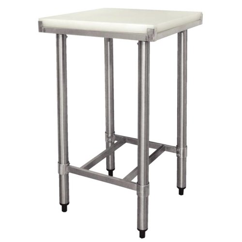  Vogue Stainless steel work table with cutting blade 