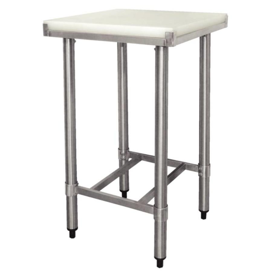 Stainless steel work table with cutting board