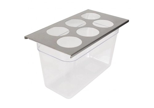  HorecaTraders FIFO dispenser organizer 6-hole GN 1/3 