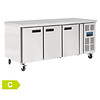 Polar Banc de travail réfrigéré pour pâtisserie 3 portes | 86 x 202 x 80 cm