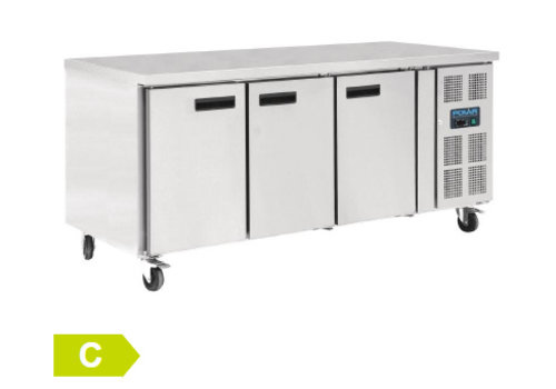  Polar Banc de travail réfrigéré pour pâtisserie 3 portes | 86 x 202 x 80 cm 
