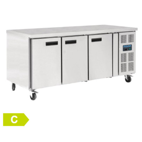  Polar Banc de travail réfrigéré pour pâtisserie 3 portes | 86 x 202 x 80 cm 