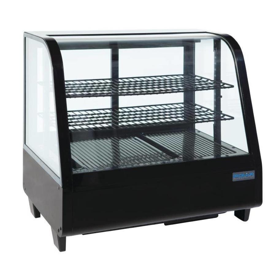 Kühlvitrine - Tischvitrine - schwarz 100 Liter