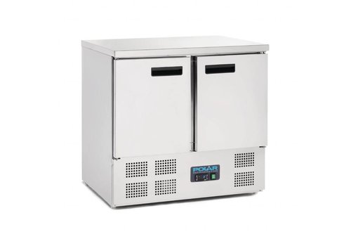  Polar Établi réfrigéré 2 portes 90x70x(h)85cm 