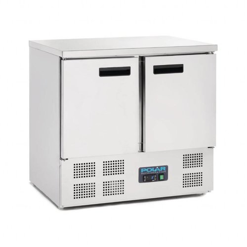  Polar Établi réfrigéré 2 portes 90x70x(h)85cm 