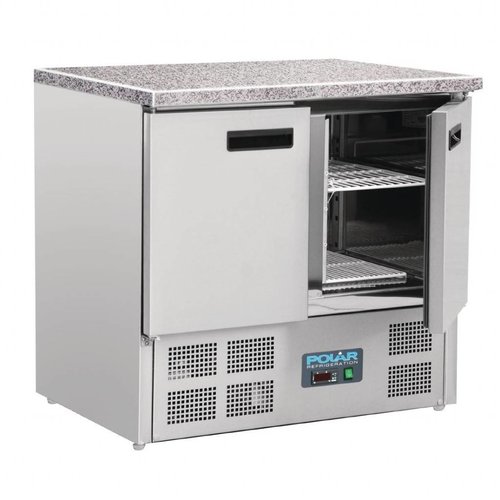  Polar Refrigerated workbench with marble worktop | 88x90x70cm 