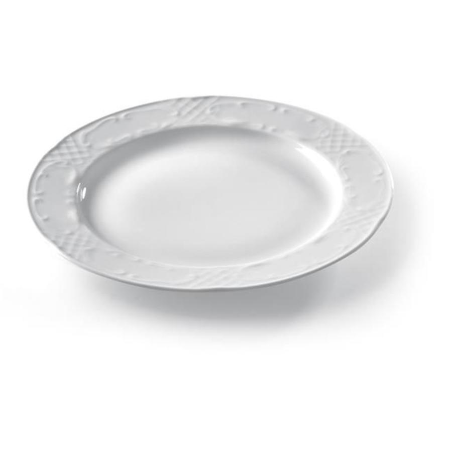 Assiette plate en porcelaine d'hôtel | 16x18 cm (6 pièces)