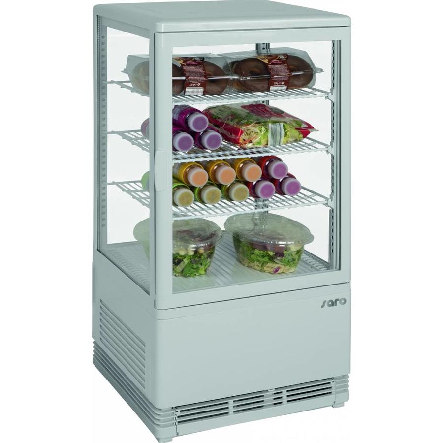 Mini refrigerated display case with 3 grids