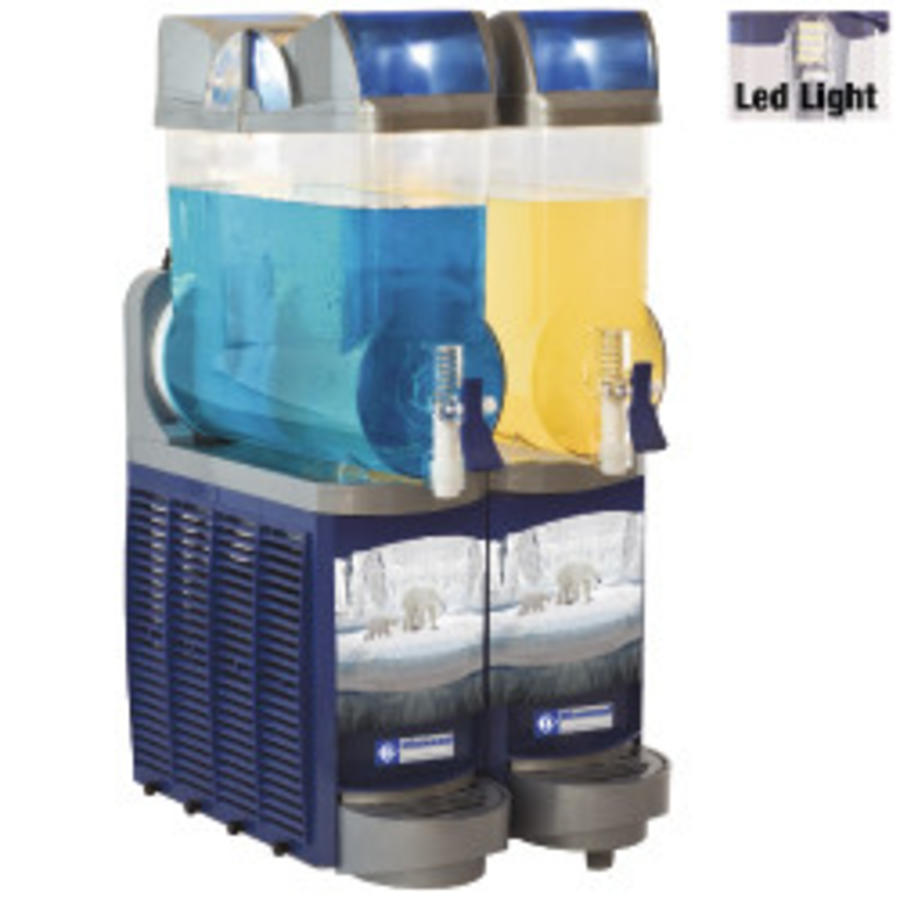 Refrigerated beverage dispenser, 2x 14 liters