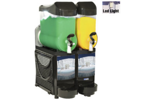  HorecaTraders Machine à granité 2 x 10 litres | 400 x 600 x (h)840 mm 