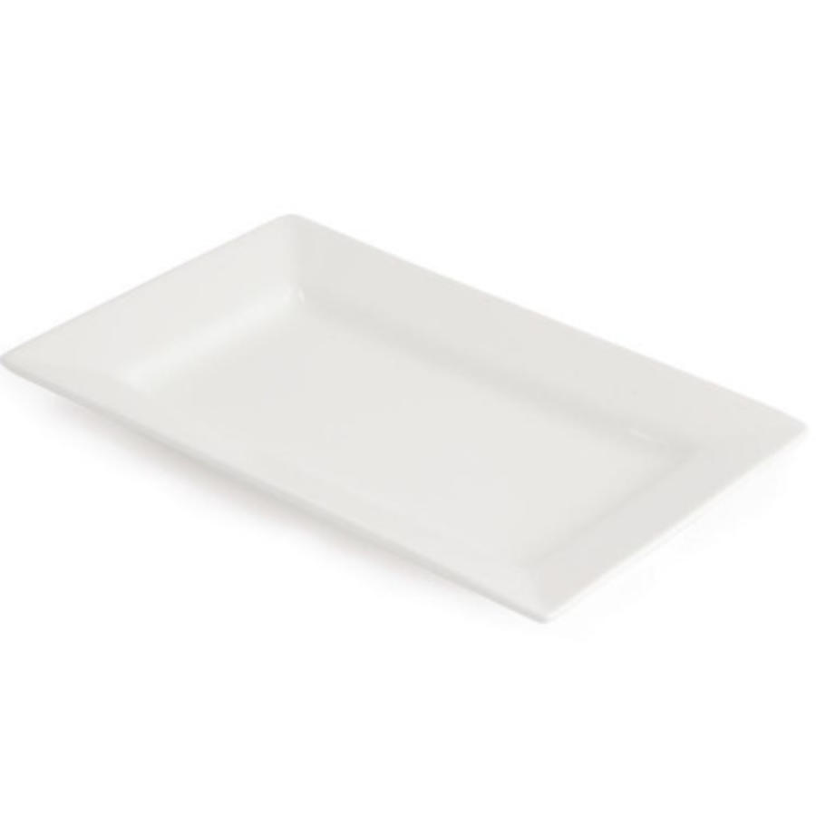 Assiettes rectangulaires en porcelaine | 25x15cm (4 pièces)