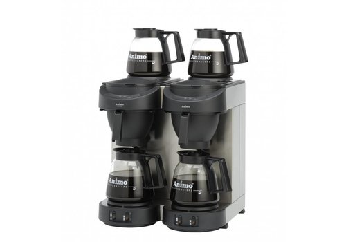  Animo Koffiemachine dubbel met 4 kannen 