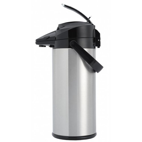  Animo Bidon à pompe en acier inoxydable | 2,1 litres (bouteille intérieure en verre) 