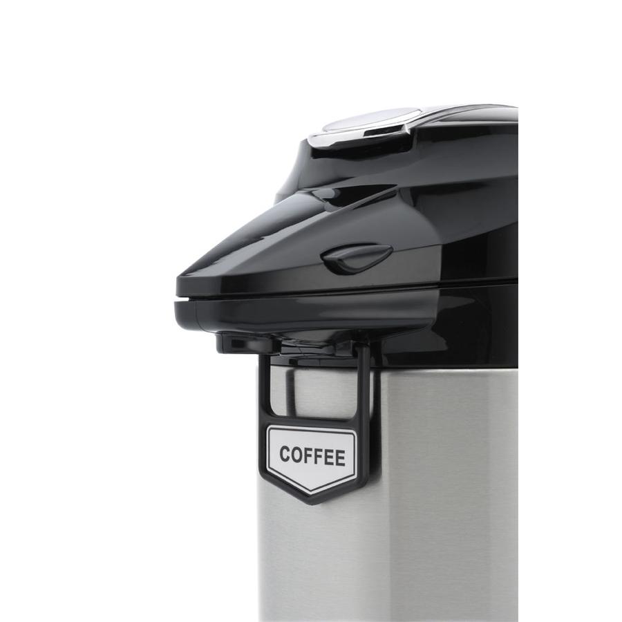 Pump thermos | 2.1 liter | stainless steel (glass inner bottle)