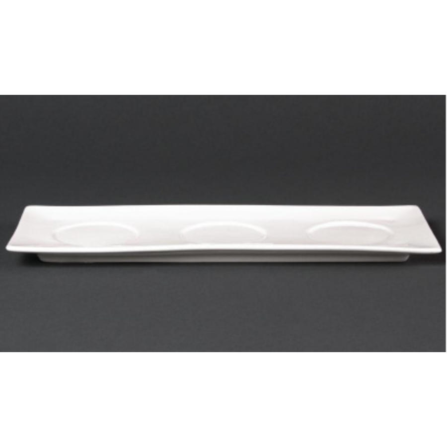 Plat plat à 3 compartiments | 30x12cm (Pièces 6)